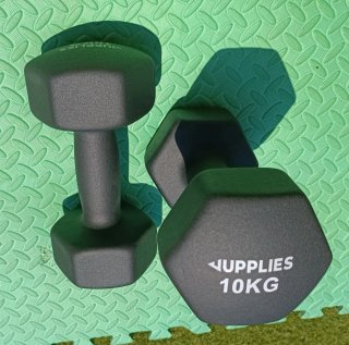 Mancuernas de 10kg (2 unidades) Neopreno, nuevas.