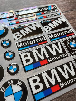 KIT PEGATINAS VINILO DE GEL BMW MOTORRAD LOGO GS