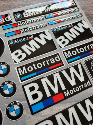 KIT PEGATINAS VINILO DE GEL BMW MOTORRAD LOGO GS