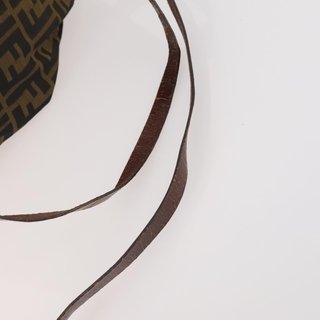 FENDI Zucca Canvas Backpack Brown Black Auth