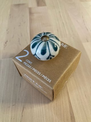 Tirador Zara Home Cerámica Verde/Blanco