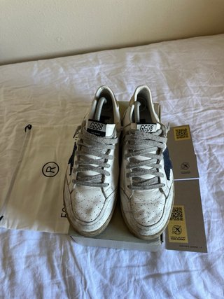 Golden Goose Sky-Star Blanco y Dorado