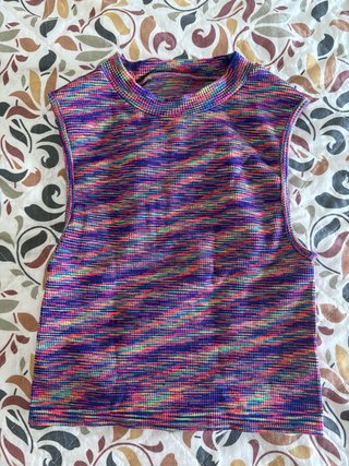 Top tirantes cuello alto multicolor