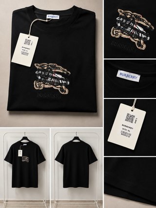 Camiseta Burberry Algodón Negra