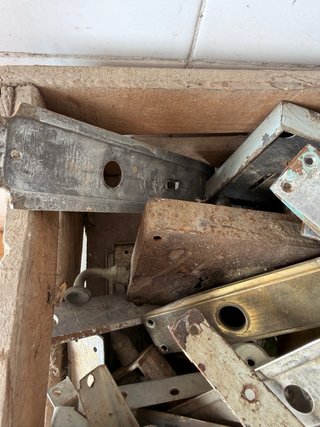 Lote herrajes antiguos puertas/ventanas