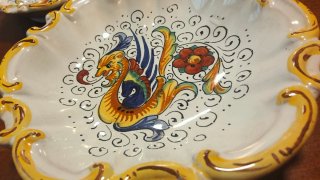 Trittico piatti ceramica artistica di Deruta