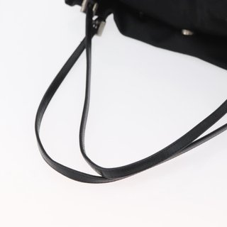 FENDI Tote Bag Nylon Black Silver Auth fm5308 -