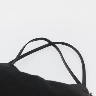 FENDI Tote Bag Nylon Black Silver Auth fm5308 -