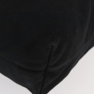 FENDI Tote Bag Nylon Black Silver Auth fm5308 -