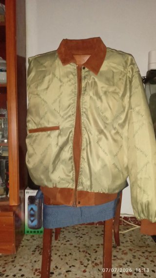 Chaqueta Bomber Vintage Marrón Made in Italy