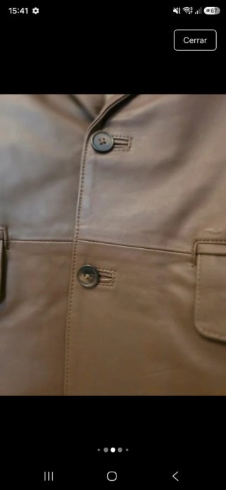 Chaqueta de piel marrón Studiosuits