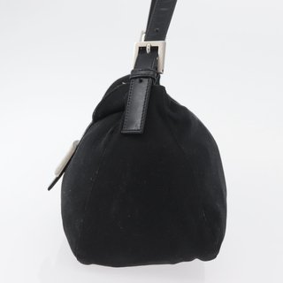 FENDI Mamma Baguette Shoulder Bag Nylon Black