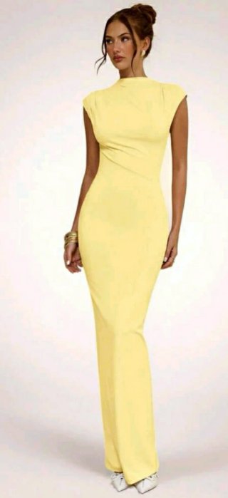 Vestido largo amarillo