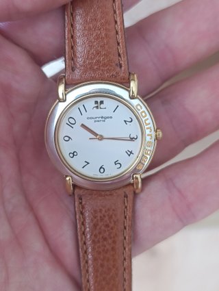 Reloj Courrèges Paris Marrón y Dorado