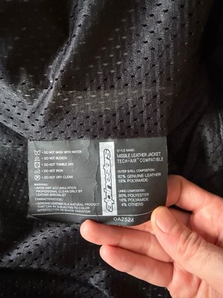 Chaqueta Alpinestars Missile Negra T54