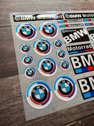 KIT PEGATINAS VINILO DE GEL BMW MOTORRAD LOGO GS
