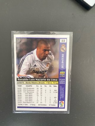 Cromo Ronaldo Nazario Real Madrid Liga 2004