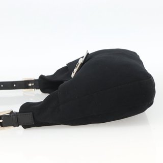 FENDI Mamma Baguette Shoulder Bag Nylon Black