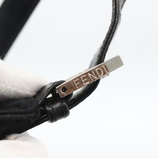 FENDI Mamma Baguette Shoulder Bag Nylon Black