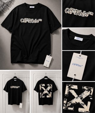 Camiseta Off-White Algodón Negra