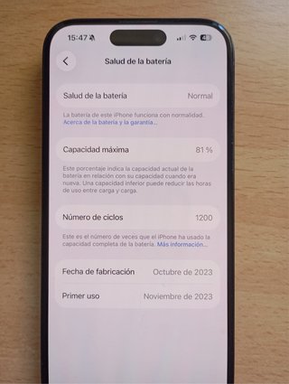iPhone 15 Pro 128GB Negro