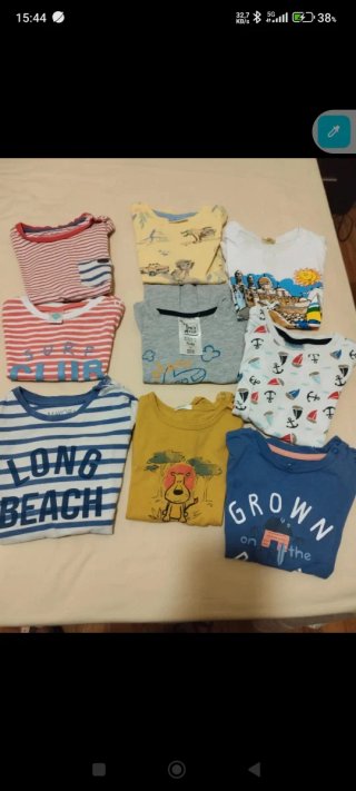 Lote 9 Camisetas Niños Manga corta