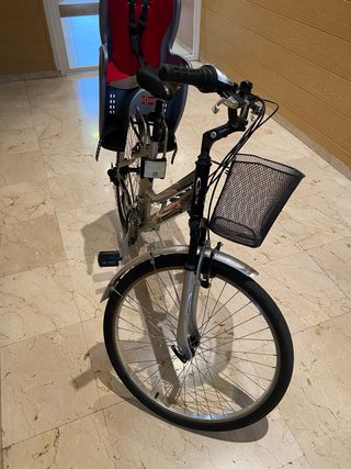 Bici paseo con silla porta bebé
