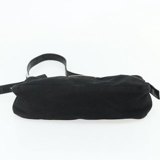 FENDI Mamma Baguette Shoulder Bag Nylon Black