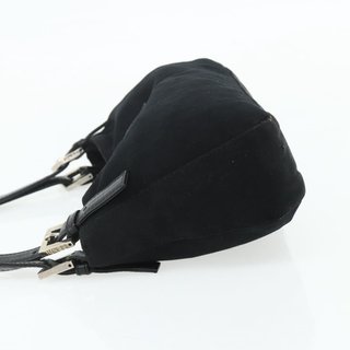 FENDI Mamma Baguette Shoulder Bag Nylon Black