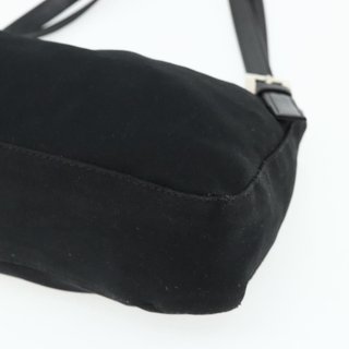 FENDI Mamma Baguette Shoulder Bag Nylon Black