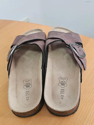 Sandalias Tex Piel Marrón Talla 42