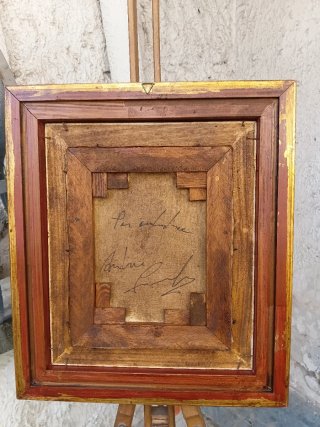 Antico dipinto olio su tela