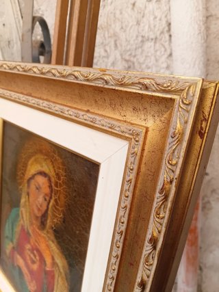 Antico dipinto olio su tela
