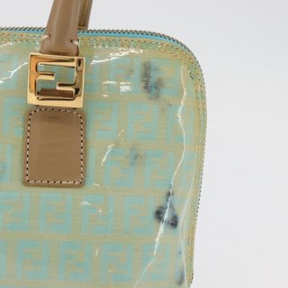 FENDI Zucchino Canvas Hand Bag Coated Canvas