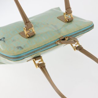 FENDI Zucchino Canvas Hand Bag Coated Canvas