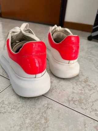 Sneakers Alexander McQueen Uomo Bianche Rosse