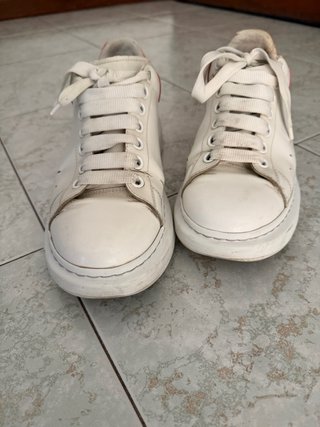 Sneakers Alexander McQueen Uomo Bianche Rosse