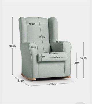 Sillón Mecedora Tela Madera