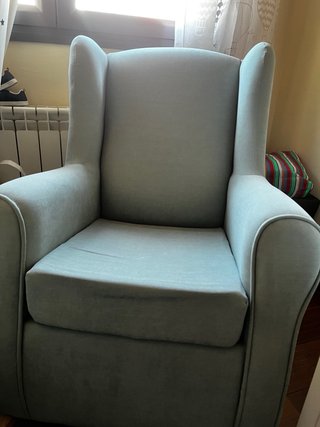 Sillón Mecedora Tela Madera
