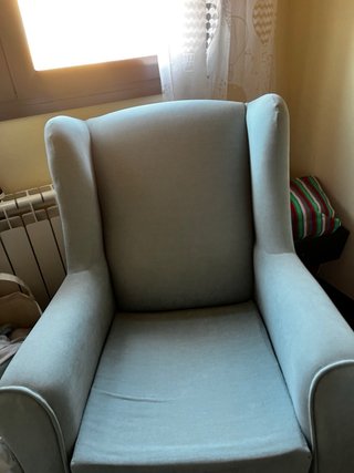 Sillón Mecedora Tela Madera