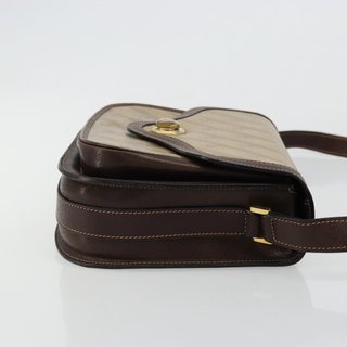 BALENCIAGA Shoulder Bag Coated Canvas Gold Beige