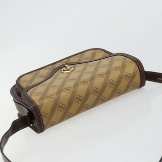 BALENCIAGA Shoulder Bag Coated Canvas Gold Beige