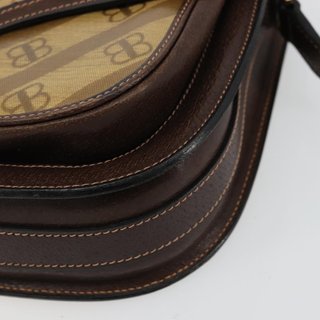 BALENCIAGA Shoulder Bag Coated Canvas Gold Beige