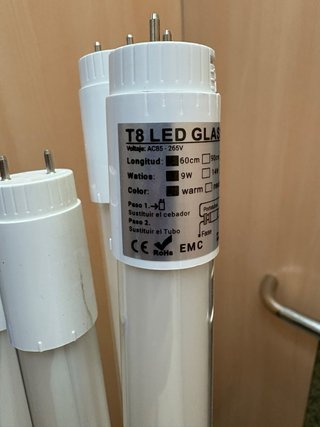 Pack 4 Tubos LED Luz Cálida