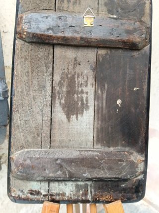 Antico dipinto su legno Madonna Bambino
