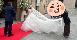 Vestido de Novia con Velo