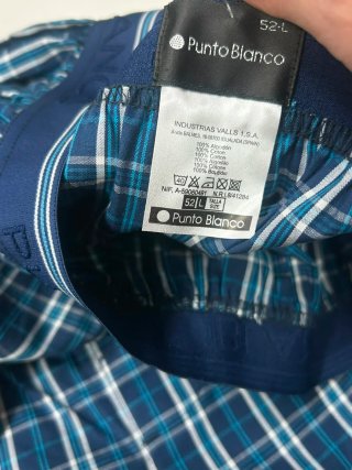 Calzoncillo Punto Blanco Talla 52 Azul
