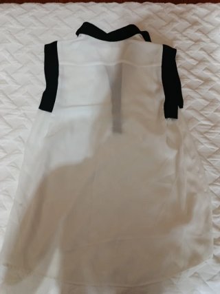 Camisa gasa CLP BASIC blanca y negra