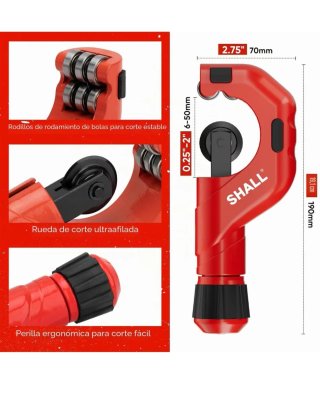 Cortatubos Profesional Rojo Nuevo