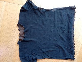 Camiseta Malla Transparente Negra Talla M